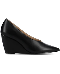 Journee Collection Women's Danika Almond Toe Wedge Pumps