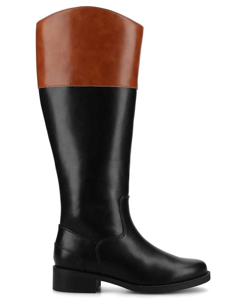Journee Collection Women's Dressage Round Toe Riding Boots