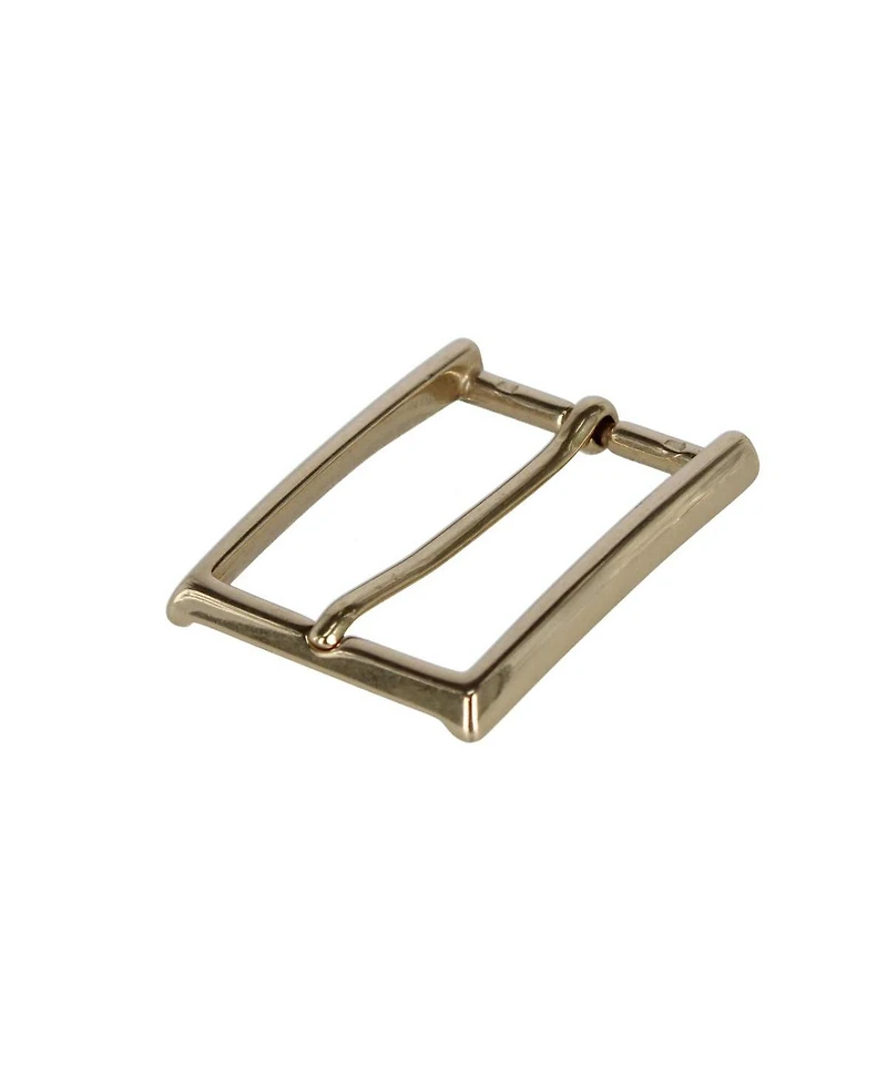 Trafalgar Men's 35mm Italian Simply Classic Rectangular Solid Brass Harness Belt Buckle
