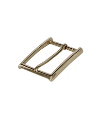 Trafalgar Men's 35mm Italian Simply Classic Rectangular Solid Brass Harness Belt Buckle
