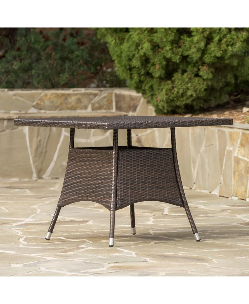 Outdoor Wicker Square Dining Table