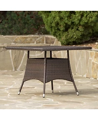 Outdoor Wicker Square Dining Table