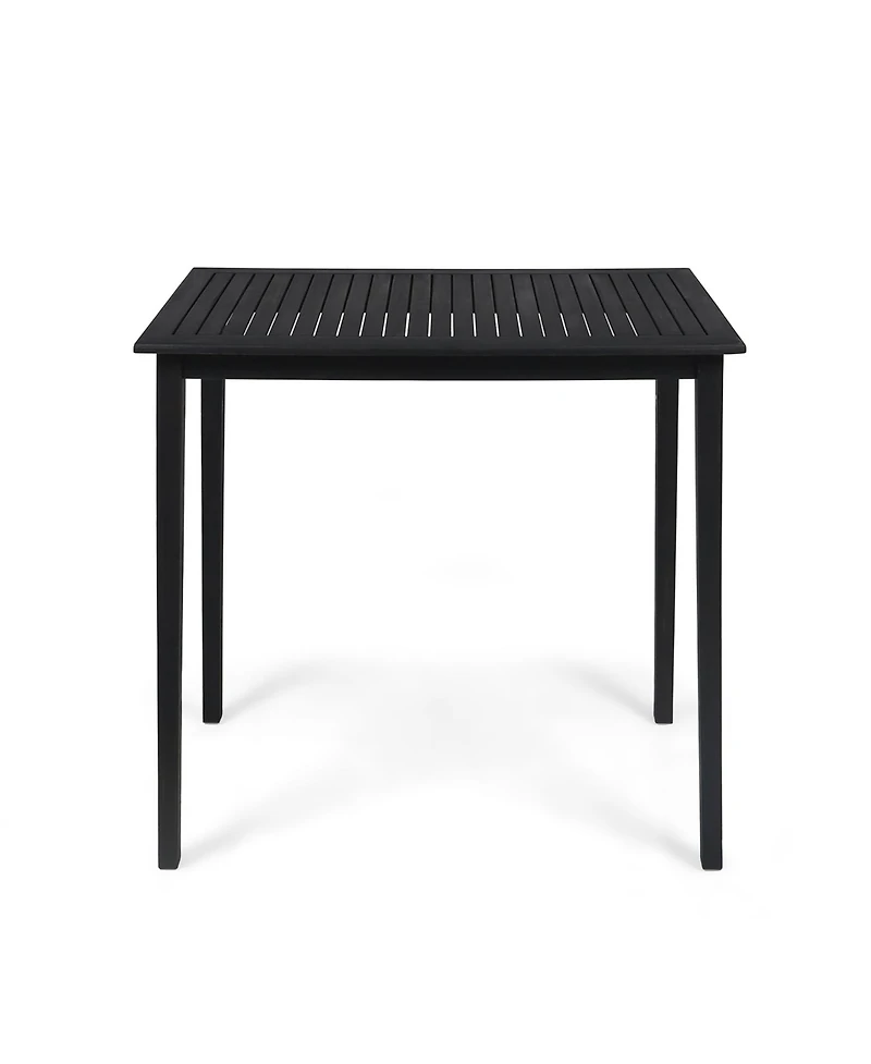 Outdoor Minimalist Acacia Wood Rectangle Bar Table - Dark Gray