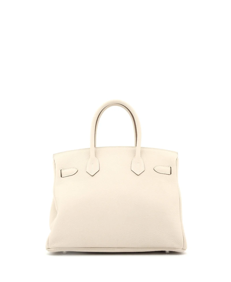 Pre-Owned Hermes Birkin Handbag Light Togo with Palladium Hardware