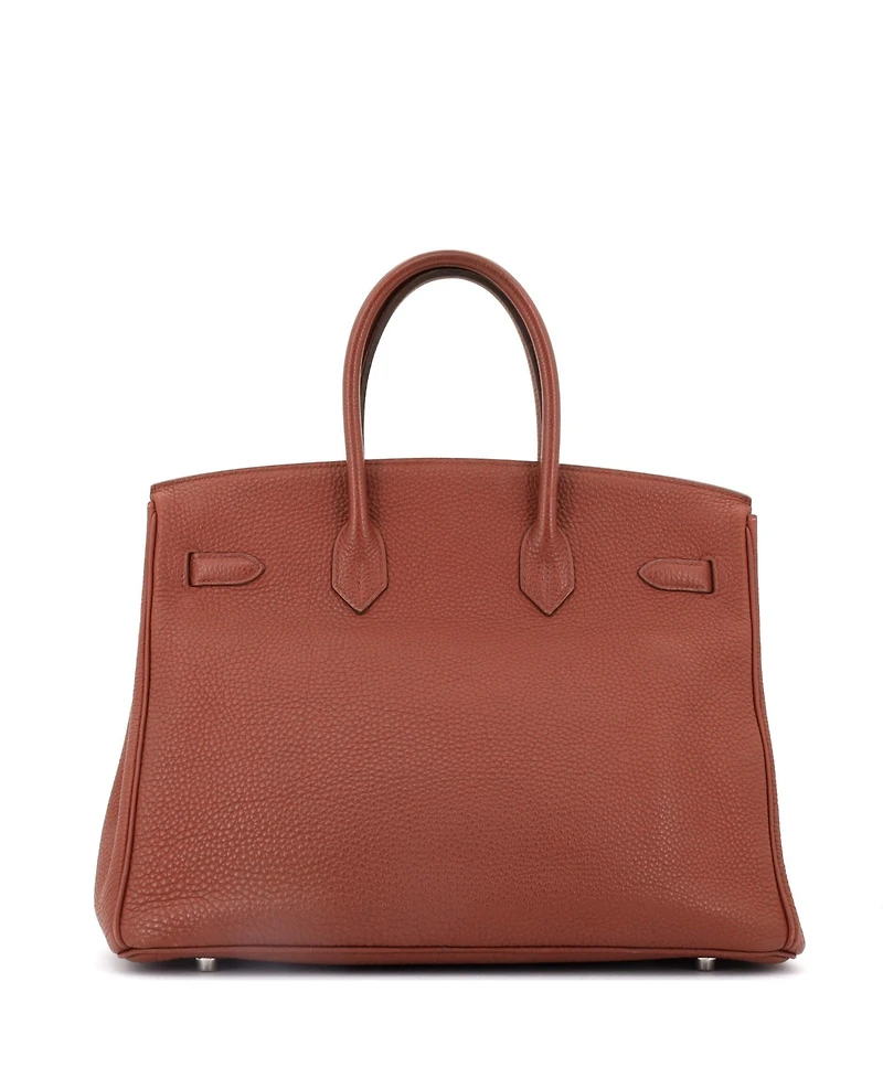 Pre-Owned Hermes Birkin 35 Handbag Togo with Palladium Hardware
