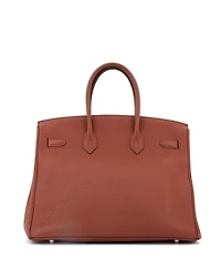 Pre-Owned Hermes Birkin 35 Handbag Togo with Palladium Hardware
