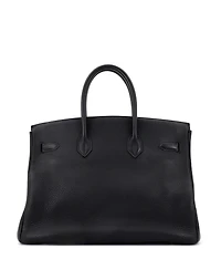 Pre-Owned Hermes Birkin Handbag Clemence with Gold Hardware