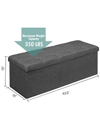 Gouun Fabric Folding Storage with Divider Bed End Bench