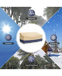 Patio Furniture Cover with Padded Handle and Click-Close Straps-77 x 43 x 30 inches