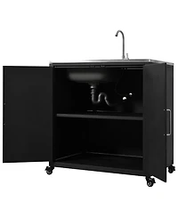 Outdoor Kitchen Sink Station with Cabinet