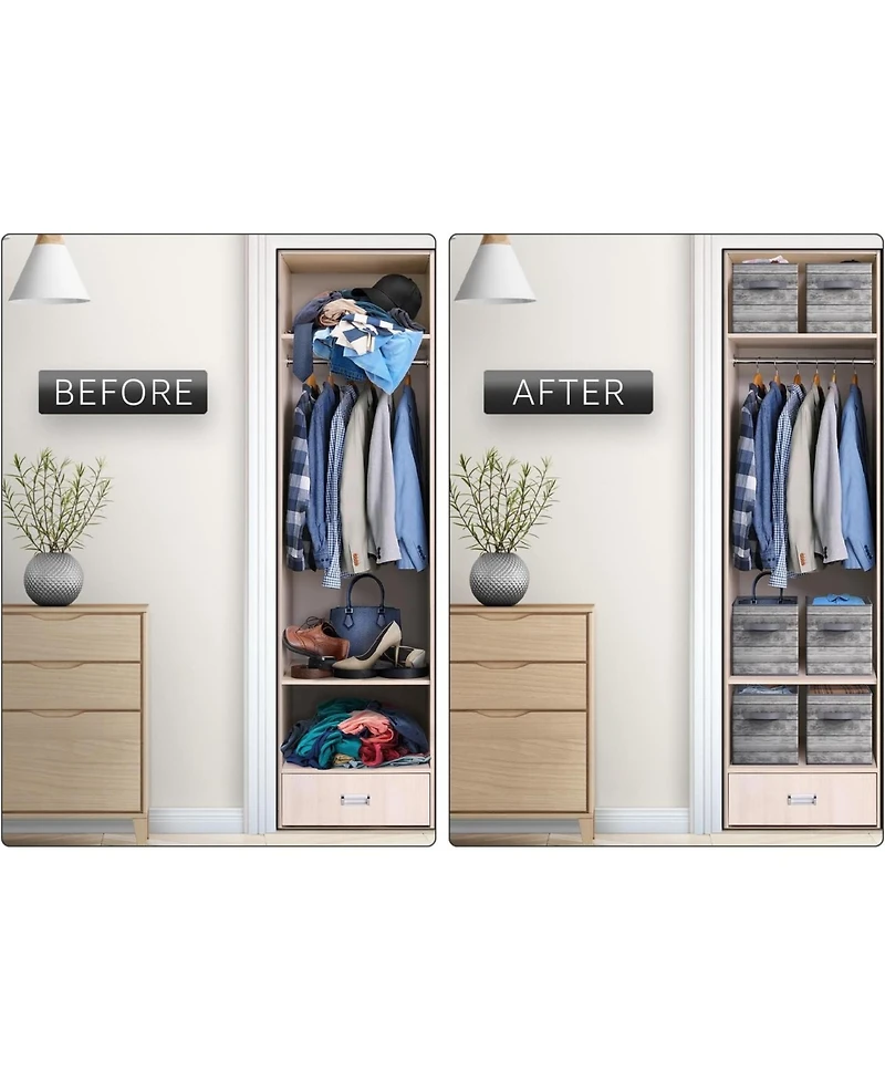 Sorbus 11 Inch Foldable Fabric Storage Cube Bin with Handles - for Organizing Pantry, Closet, Nursery, Playroom, & More