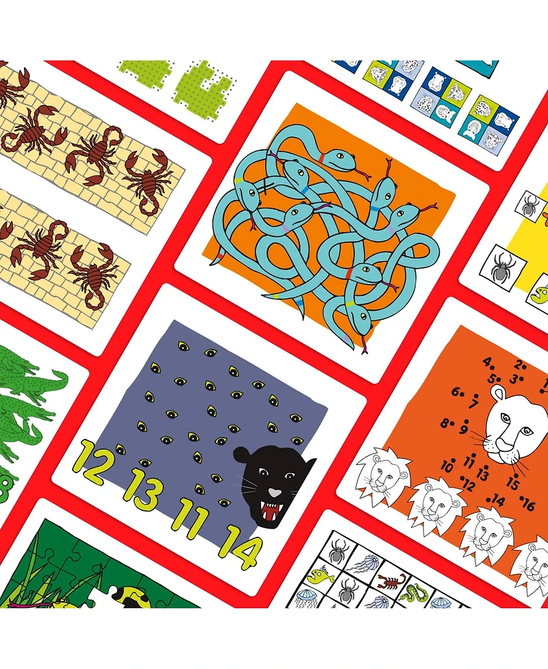 Haba Logic Case Extension Set: Dangerous Animals Ages 7+ Travel Games, Learning Toys, Flash Cards for Kids, Brain Teaser Puzzle Games