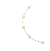 Sohi Gold-Plated Pearls Hoop Earring