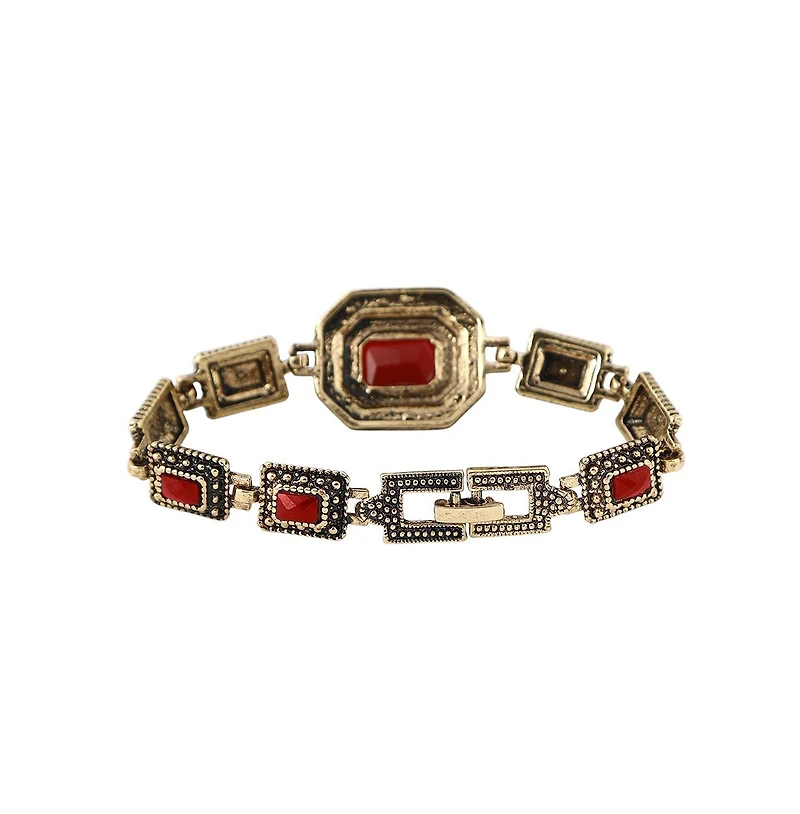 Sohi Gold-Plated Stone Bracelet