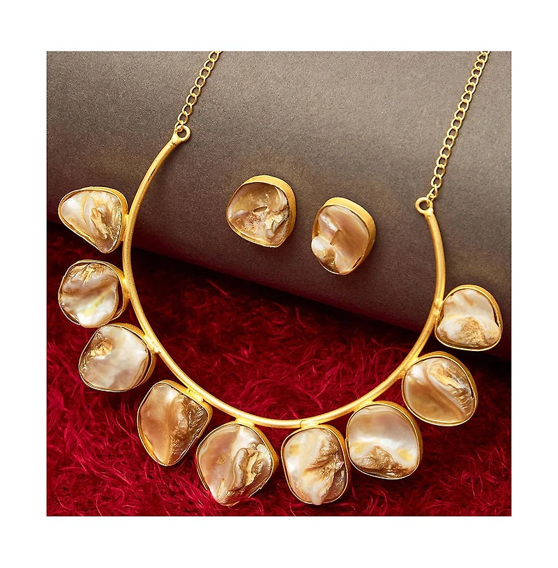 Sohi Abstract-Stone Jewellery Set