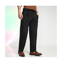 Campus Sutra Men's Obsidian Black Veined Tailored Trousers