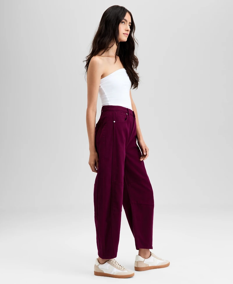 And Now This Women's High-Rise Barrel-Leg Jeans, Exclusively at Macy's