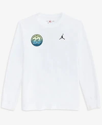 Jordan Big Boys Jumpman Global Rise Graphic Long-Sleeve T-Shirt