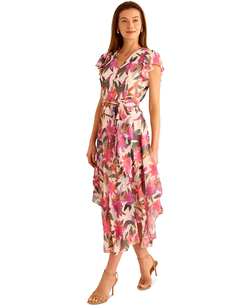 Vince Camuto Women's Floral-Print A-Line Dress