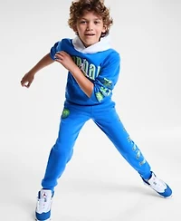 Jordan Big Boys Gametime Fleece Pullover Hoodie Chenille Patch Pants Air School Backpack Pencil Case Set