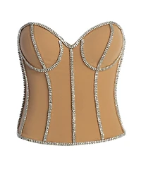 Jluxlabel Women's Illusions Rhinestone Corset