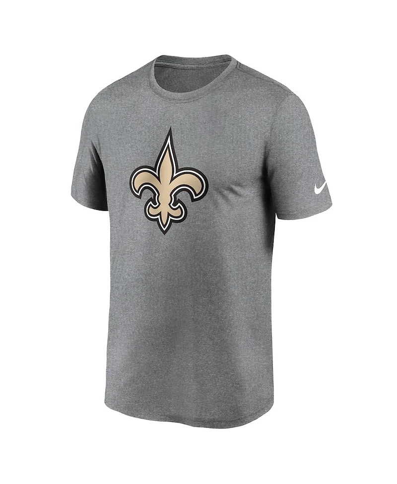Nike Men's Heather Charcoal New Orleans Saints Primetime Legend Logo Performance T-Shirt
