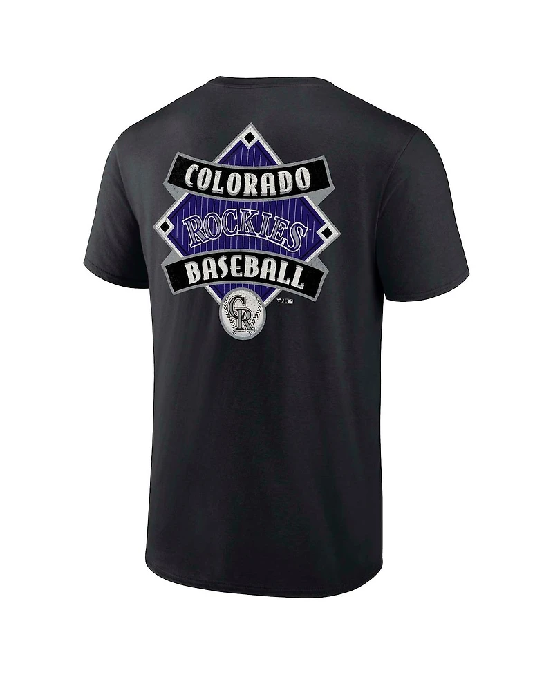 Fanatics Men's Black Colorado Rockies Field Play T-Shirt