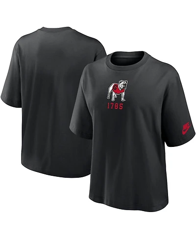 Nike Women's Black Georgia Bulldogs Legacy Established Boxy T-Shirt