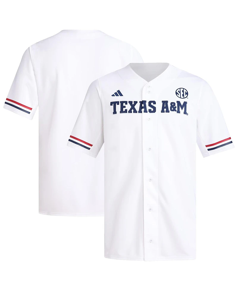 Adidas Men's White Texas A&M Aggies Replica Baseball Jersey