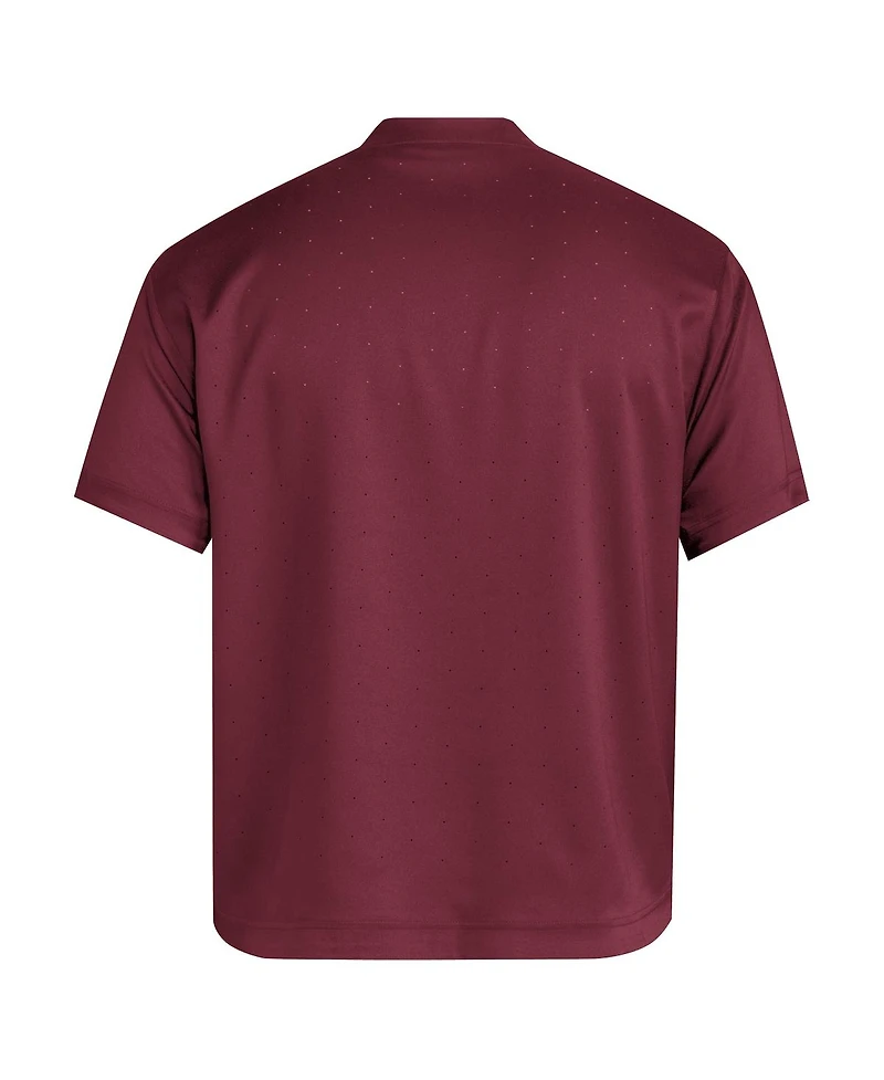 Adidas Men's Maroon Mississippi State Bulldogs Dugout Coaches Adizero Notch Neck Pullover Sweatshirt