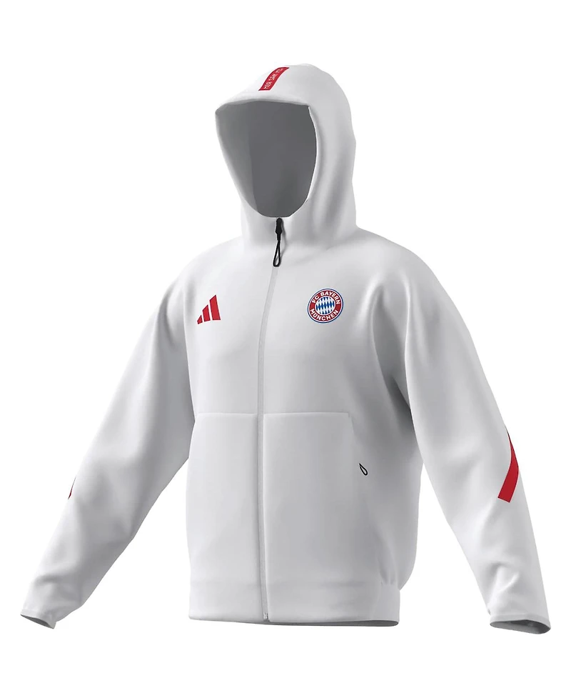 Adidas Men's White Bayern Munich 2025/26 Anthem Full-Zip Jacket