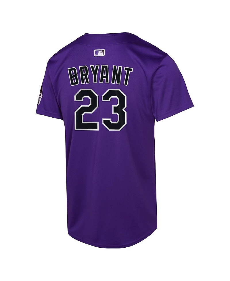 Nike Big Boys and Girls Kris Bryant Purple Colorado Rockies Alternate Limited Player Jersey