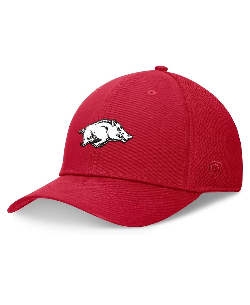 Top of the World Men's Cardinal Arkansas Razorbacks Spacer Flex Hat