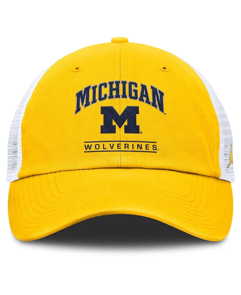 Jordan Men's Maize/White Michigan Wolverines Club Trucker Adjustable Hat