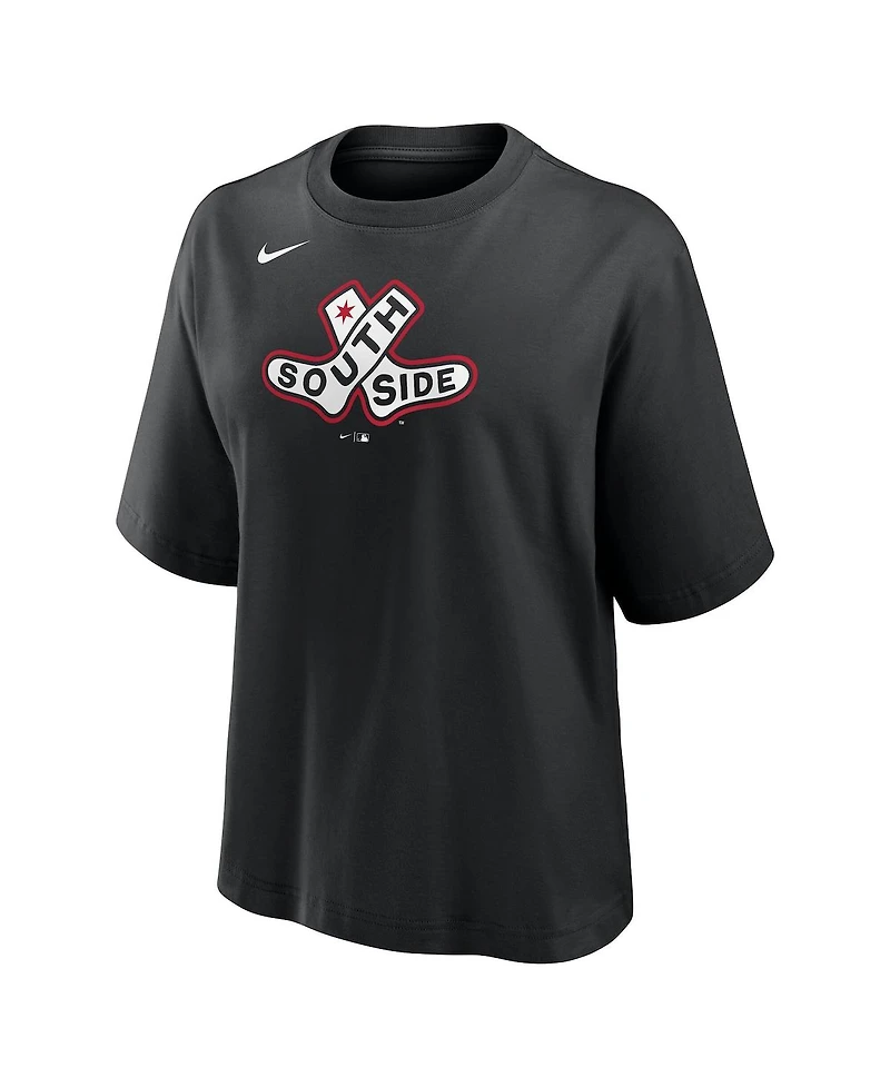 Nike Women's Black Chicago White Sox 2025 City Connect Logo Boxy T-Shirt