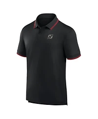 Fanatics Men's Black New Jersey Devils Front Office Move Mono Polo Shirt