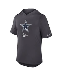 Nike Men's Anthracite Dallas Cowboys Tri-Blend Performance Hoodie T-Shirt