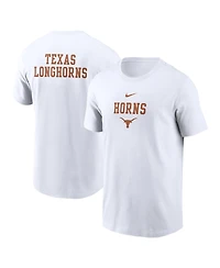 Nike Men's White Texas Longhorns 2-Hit Stacked T-Shirt