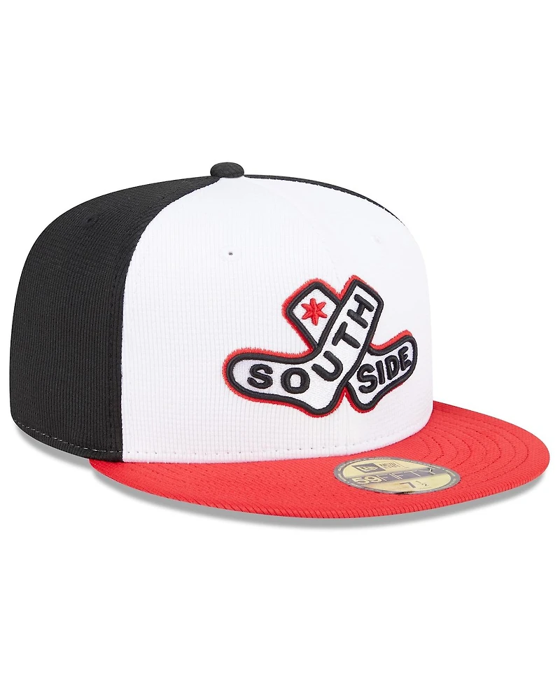 New Era Men's White/Red Chicago White Sox 2025 City Connect Batting Practice 59FIFTY Fitted Hat