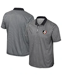 Colosseum Men's Black Florida State Seminoles Striped Polo Shirt