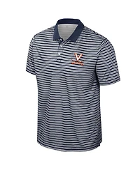 Colosseum Men's Navy Virginia Cavaliers Striped Polo Shirt