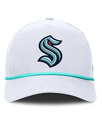 Fanatics Men's White Seattle Kraken Rope A-Frame Adjustable Hat