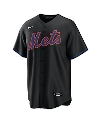 Nike Men's Francisco Lindor Black New York Mets Alternate Replica 2.0 Player Jersey