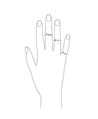 Bling Jewelry Set of 3 Inspirational Words Peace Love Hope Ring Set Sterling Silver