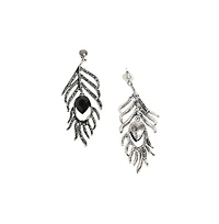 Sohi Stone Leaf Drop Earrings