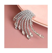 Sohi Silver-Plated Rhinestones Stud Earrings