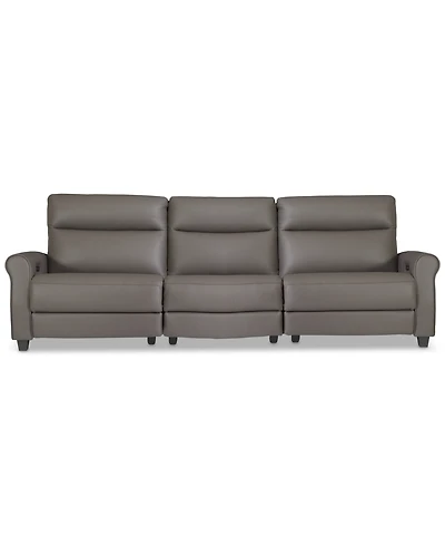 Thandler 3-Pc. Leather Sofa with 2 Power Recliners and 1 Drop Down Table, Exclusively at Macy's