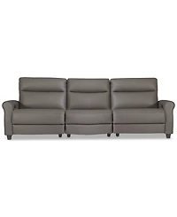 Thandler 3-Pc. Leather Sofa with 2 Power Recliners and 1 Drop Down Table, Exclusively at Macy's