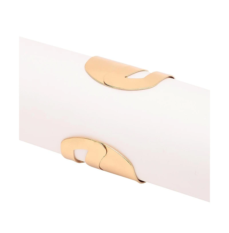 Sohi Gold-Plated Handcuff Bracelet