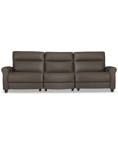 Thandler 3-Pc. Leather Sofa with 2 Power Recliners and 1 Drop Down Table, Exclusively at Macy's
